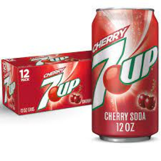 7UP Cherry Soda Can 12x12oz