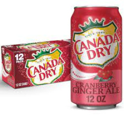 Canada Dry Cranberry Ginger Ale  Can 12x12oz