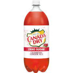 Canada Dry Cranberry Ginger Ale Zero Sugar Bottle 8x2L
