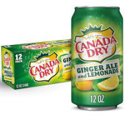 Canada Dry Ginger Ales Lemonade can 12x12oz