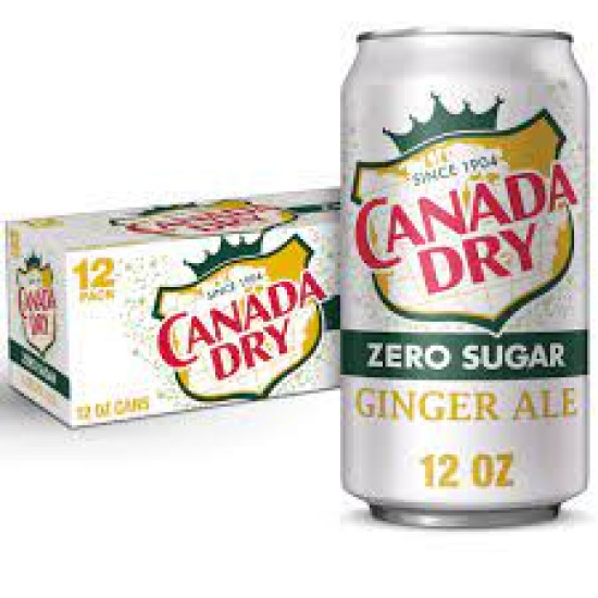 Canada Dry Ginger Ales Zero Sugar can 12x12oz