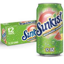 Sunkist Watermelon soda can 12x12oz