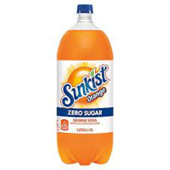 Sunkist Zero Sugar Orange Soda Bottle 6x2L